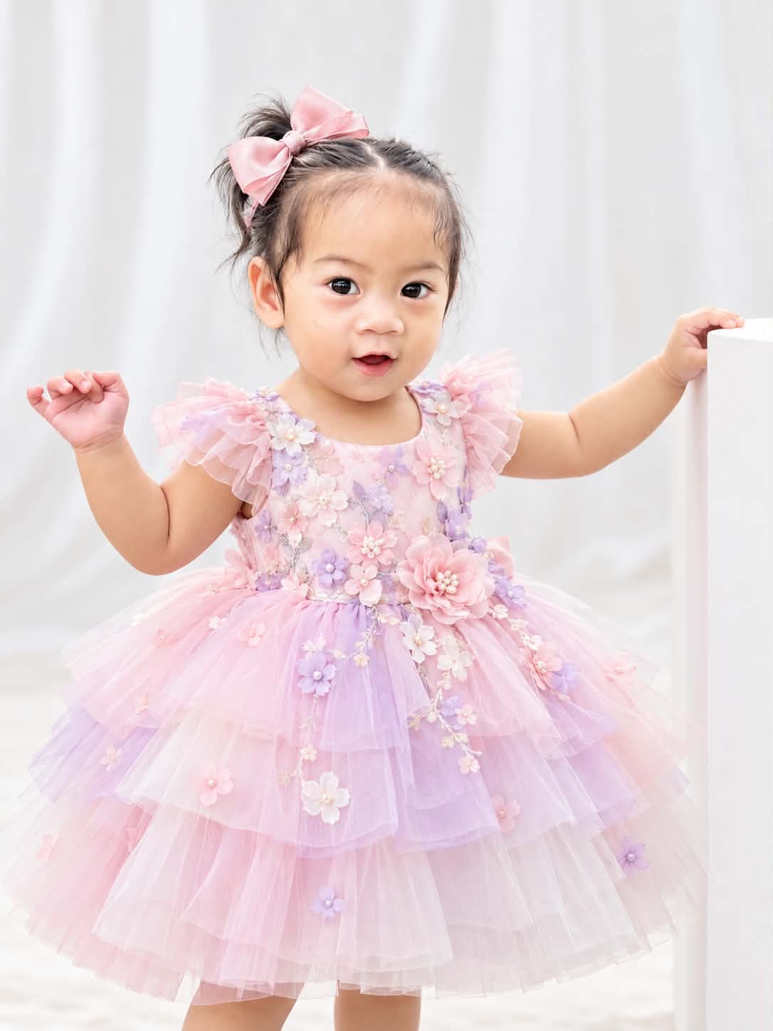 Amariah in her floral birthday dress